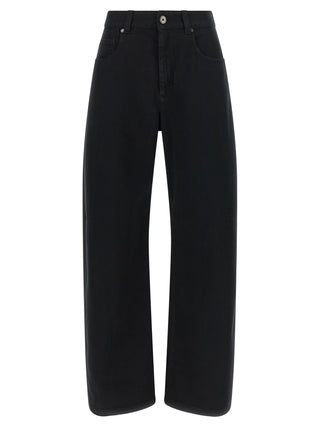 Black Cotton High-Waisted Jean