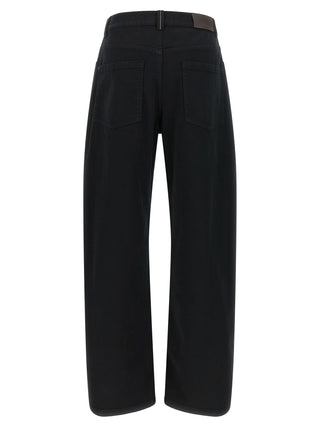 Black Cotton High-Waisted Jean