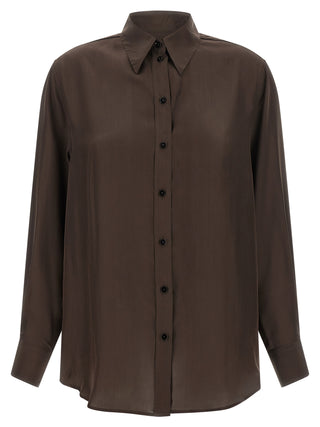 Brown Silk Blouse
