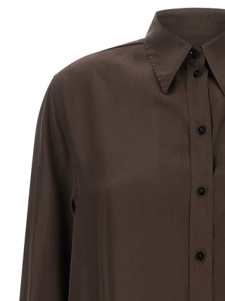 Brown Silk Blouse