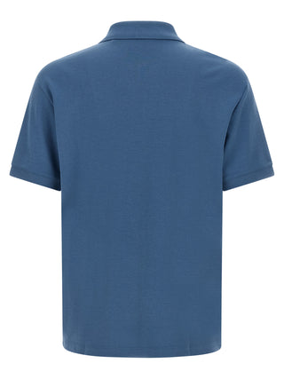 Blue Cotton Polo Shirt