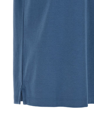 Blue Cotton Polo Shirt