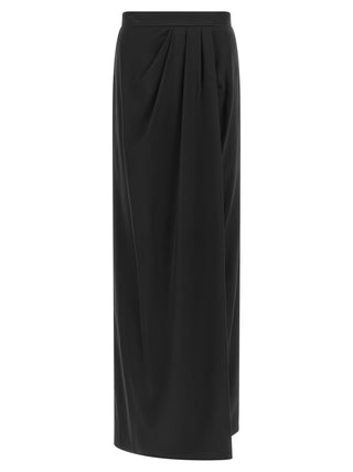 Black Silk Mini Skirt