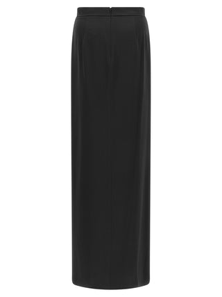 Black Silk Mini Skirt