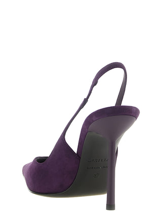 Purple Lambskin High Heel Pumps