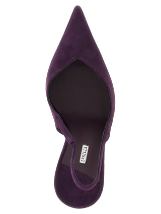 Purple Lambskin High Heel Pumps