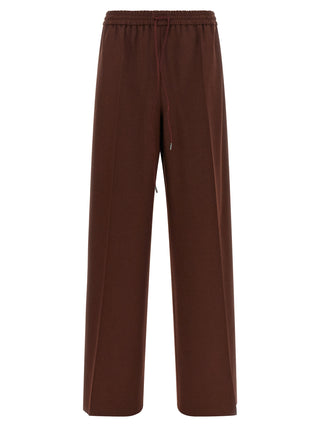 Brown Wool Casual Pants