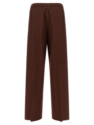 Brown Wool Casual Pants