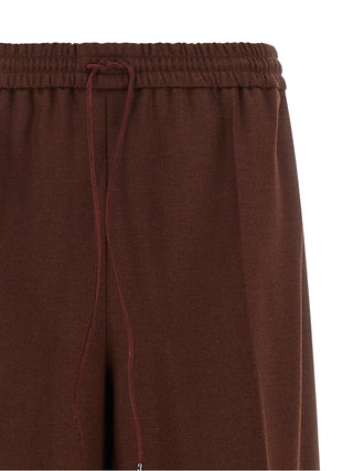 Brown Wool Casual Pants