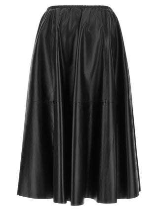 Black Polyester Mini Skirt