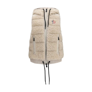 Beige Polyamide Sleeveless Jacket