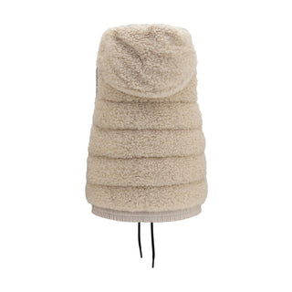 Beige Polyamide Sleeveless Jacket