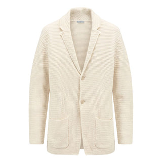 White Cotton Men's Cardigan
