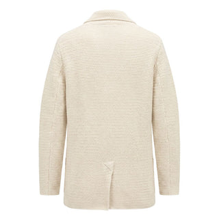 White Cotton Men's Cardigan