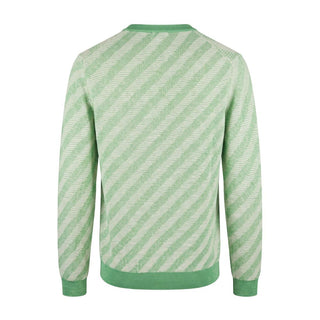 Green Linen Men Sweater