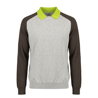 Grey Cotton Men's Sweater
