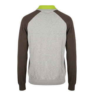 Grey Cotton Men's Sweater
