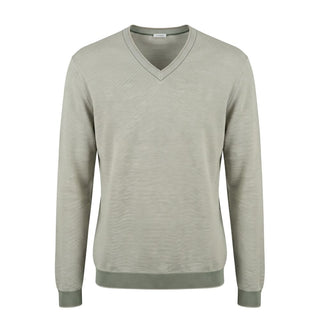 Green Cotton Men Sweater