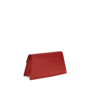 Red Calf Leather Bos Taurus Clutch Bag