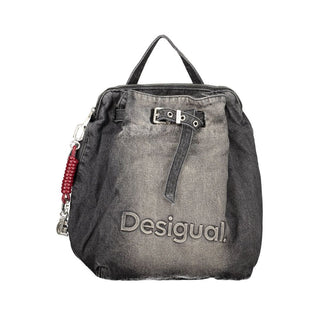 Black Cotton Womens Backpack