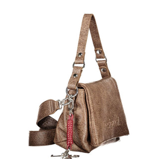 Brown Polyurethane Women's Bag