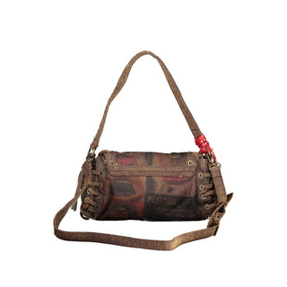 Brown Cotton Women's Bag