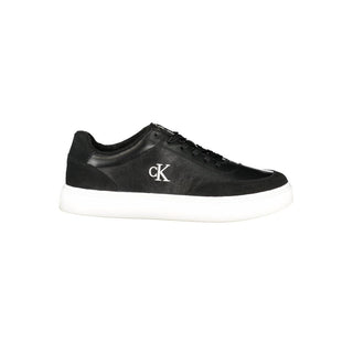Black Polyurethane Men's Sneaker