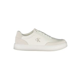 White Polyurethane Men's Sneaker