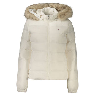 White Polyester Women's Jacket