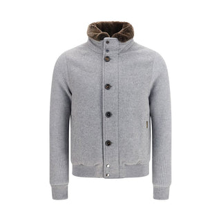 Gray Goose Down Full-Length Jacket