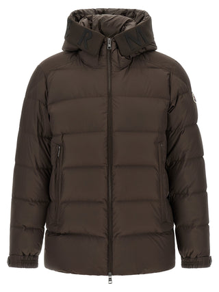 Brown Polyester Full-Length Jacket