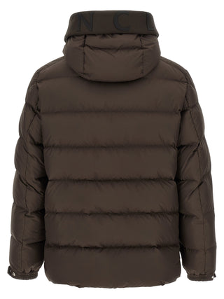 Brown Polyester Full-Length Jacket