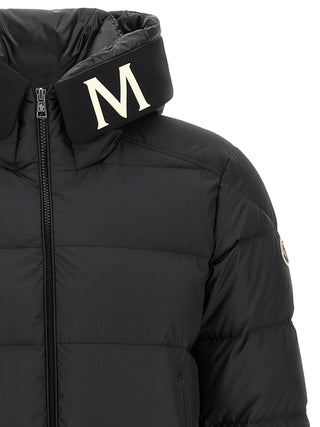 Black Polyester Full-Length Jacket