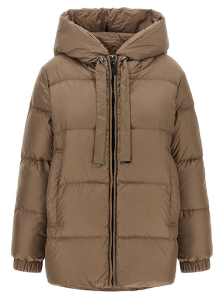 Beige Polyester Full-Length Jacket