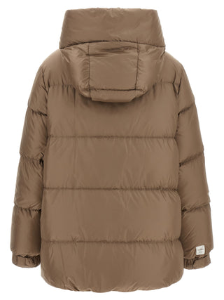 Beige Polyester Full-Length Jacket