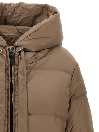 Beige Polyester Full-Length Jacket