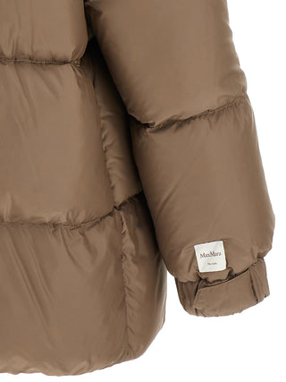 Beige Polyester Full-Length Jacket
