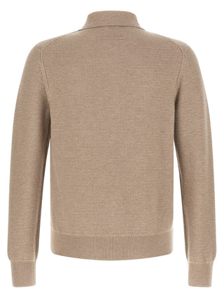 Beige Cashmere Polo Shirt