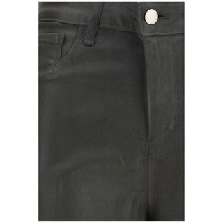 Bicolor Cotton Flared Jeans