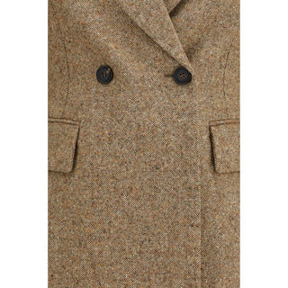 Beige Wool Oves Aries Full-Length Jacket