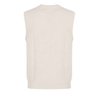 White Wool Men Sweater