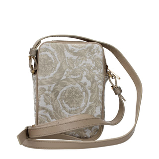 Beige Fabric Crossbody Bag