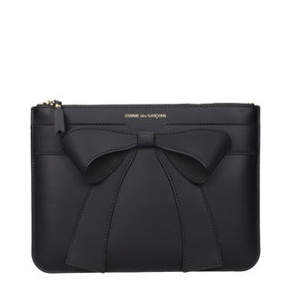 Black Leather Clutch Bag