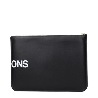 Black Leather Clutch Bag