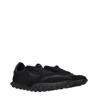 Black Fabric Sneakers