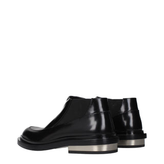 Black Leather Ankle Boots