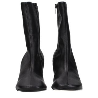 Black Leather Ankle Boots