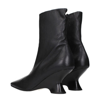 Black Leather Ankle Boots