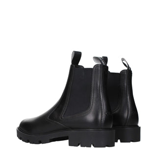 Black Leather Ankle Boots