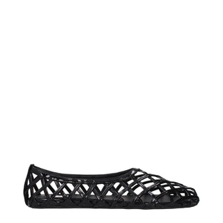 Black Leather Ballet Flats